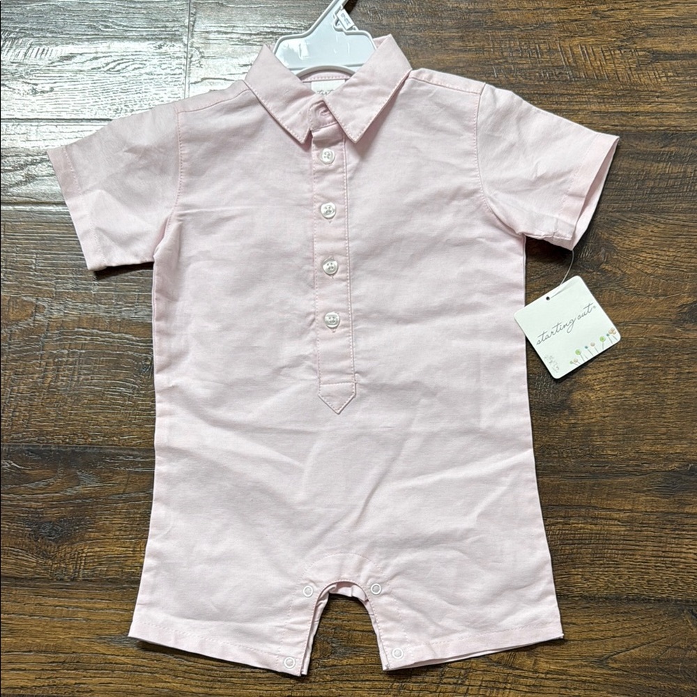 Starting Out Soft Pink Infant Romper 6/9 months
